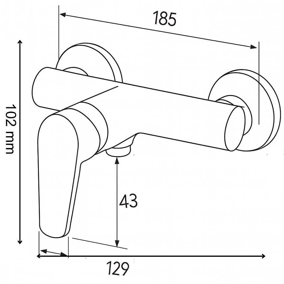 Thumbnail: Chronium Wall Mounted Shower Mixer