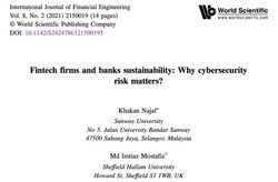 Fintech firms and banks sustainability: Why cybersecurity risk matters?