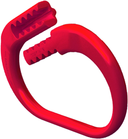 Horse quick release ring red