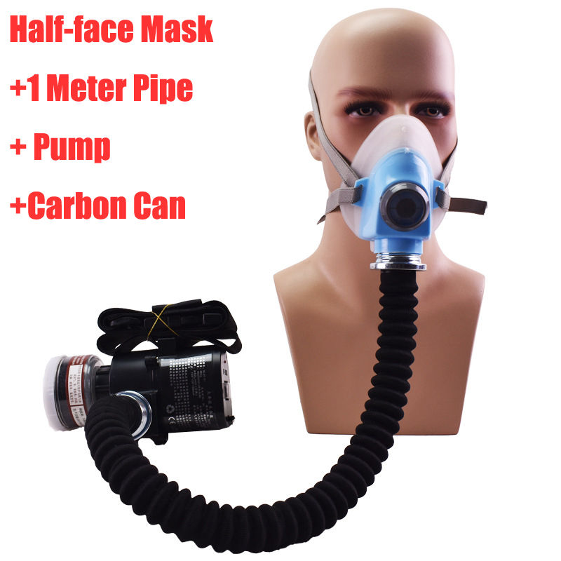 Miniatura: Sistema de respiración para máscara de gas facial completa con flujo de aire constante eléctrico de protección.