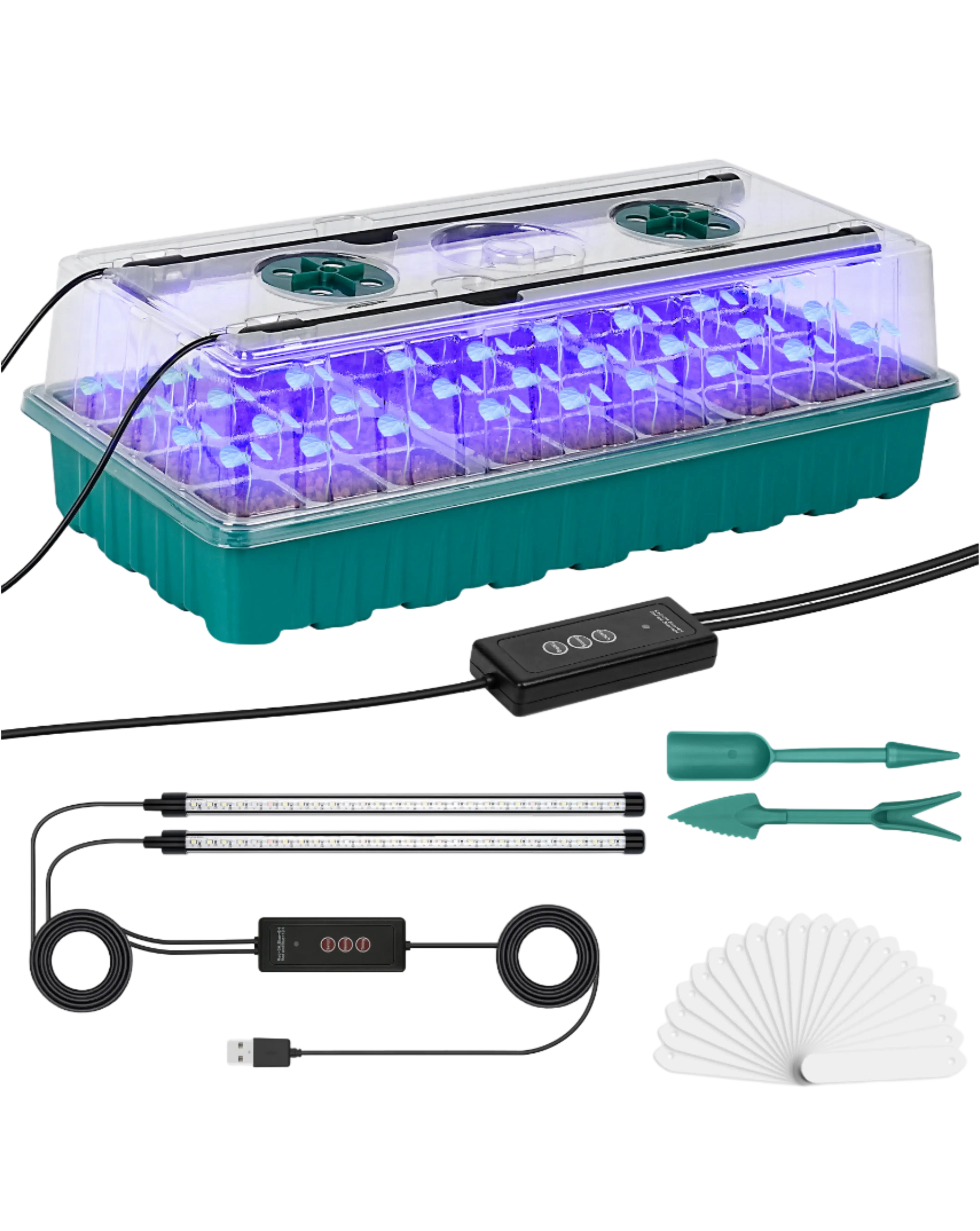 LED seed starter tray