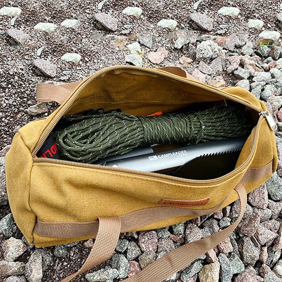 Miniature : Sac de pique-nique multifonctionnel pour le camping, avec rangement pour clé à molette.