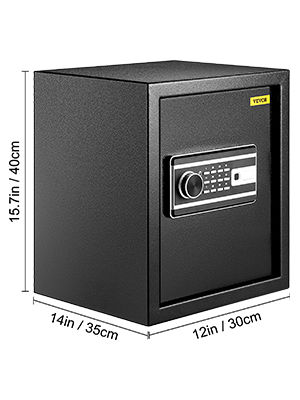 Miniatura: Caja de seguridad electrónica digital con cerradura de huella dactilar SucceBuy de 1.7 pies cúbicos