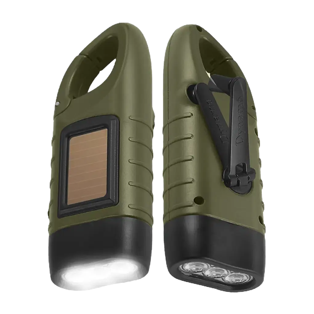 Flashlight Hand Crank & Solar