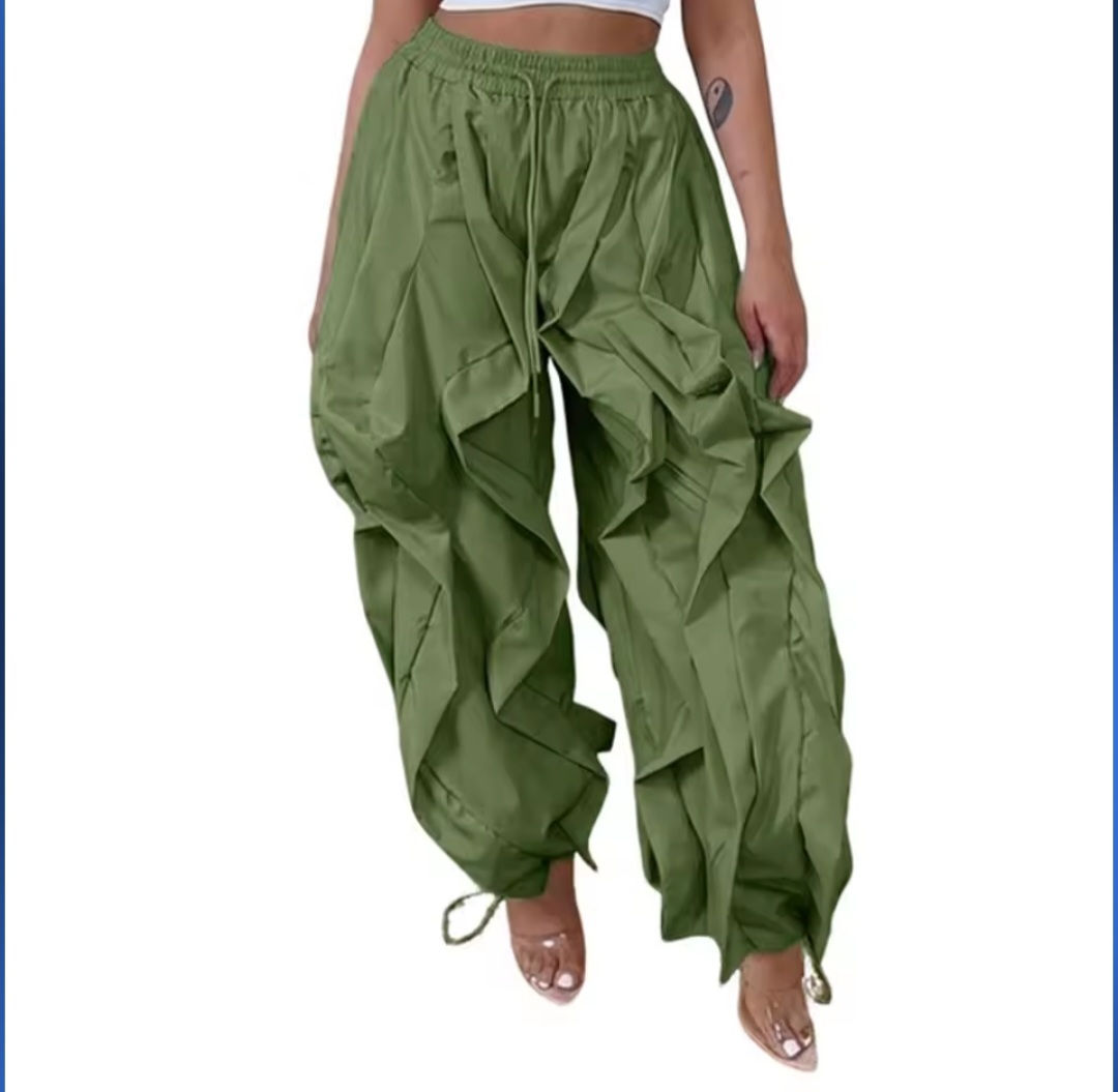 RUFFLE DOWN JOGGERS