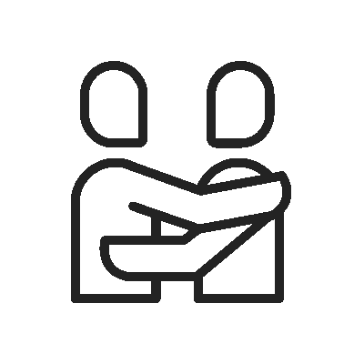 hugging outline