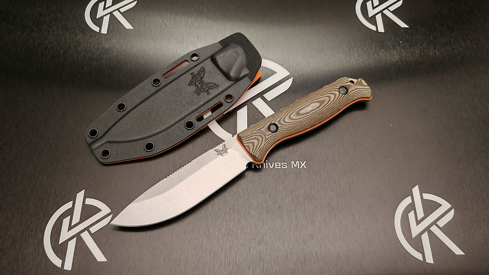 Miniatura: Benchmade Saddle Mountain Skinner Drop Point Richlite/Orange G10 15002-1