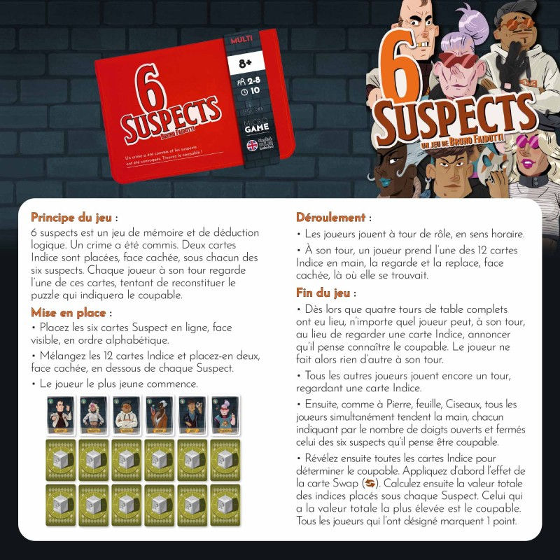 Miniature : 6 SUSPECTS (microgame)