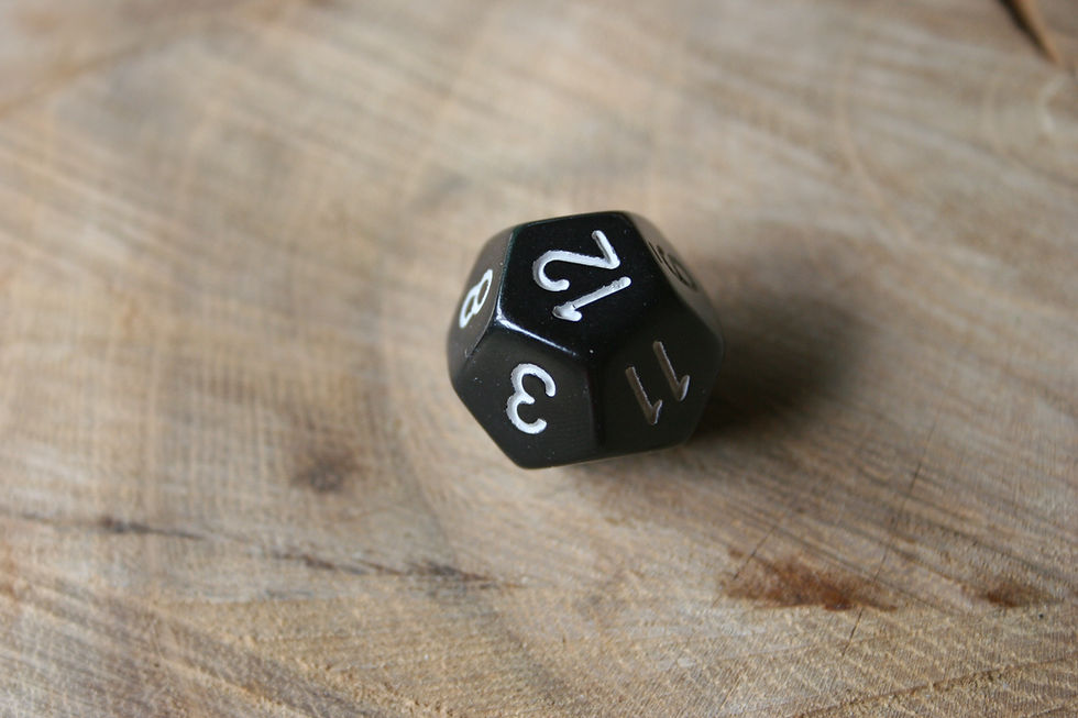 Miniature : Dé à 12 faces - 16 mm Opaque (CHESSEX)