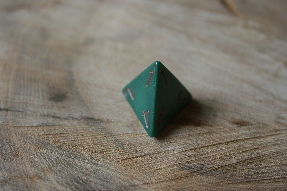 Miniature : Dé à 4 faces - 16 mm Opaque (CHESSEX)