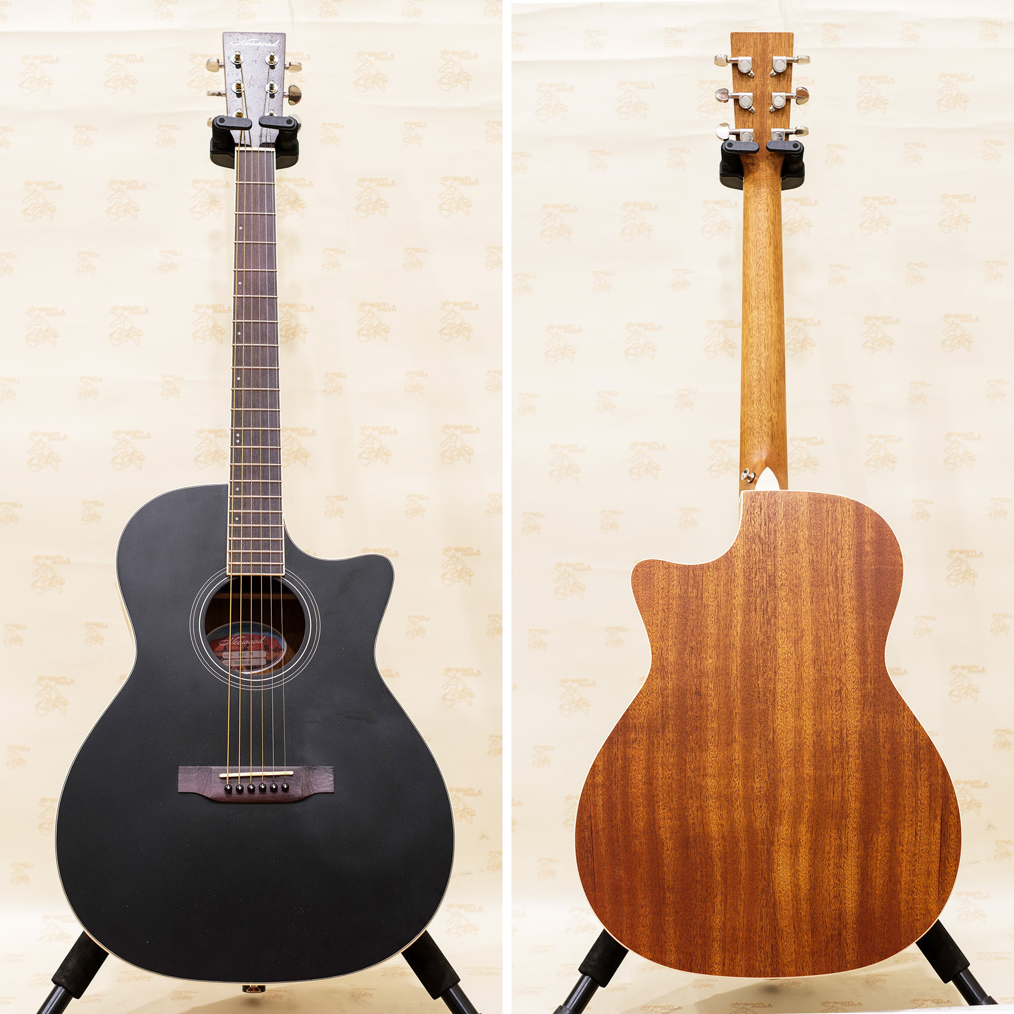 Neowood GA1C 黑色 雲杉 桃花心木 GA桶 功能全面 合板練習琴 新手吉他 推薦