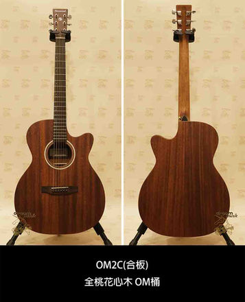 Neowood OM2C 桃花心木面板 桃花心木側背板 合板吉他 新手吉他 練習琴 台中買吉他 台中學吉他