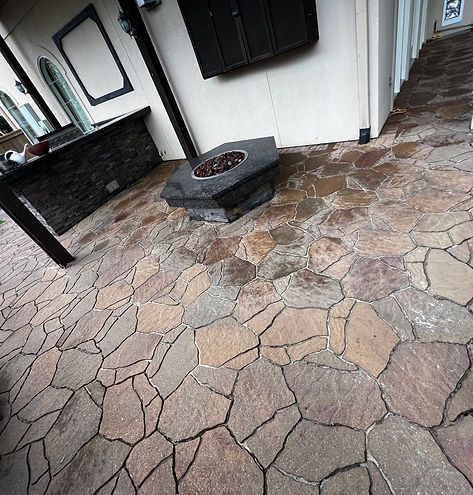 Concrete and tile entrance covered in dirt, algae, and mildew before soft-wash cleaning by Building Bright Houston
