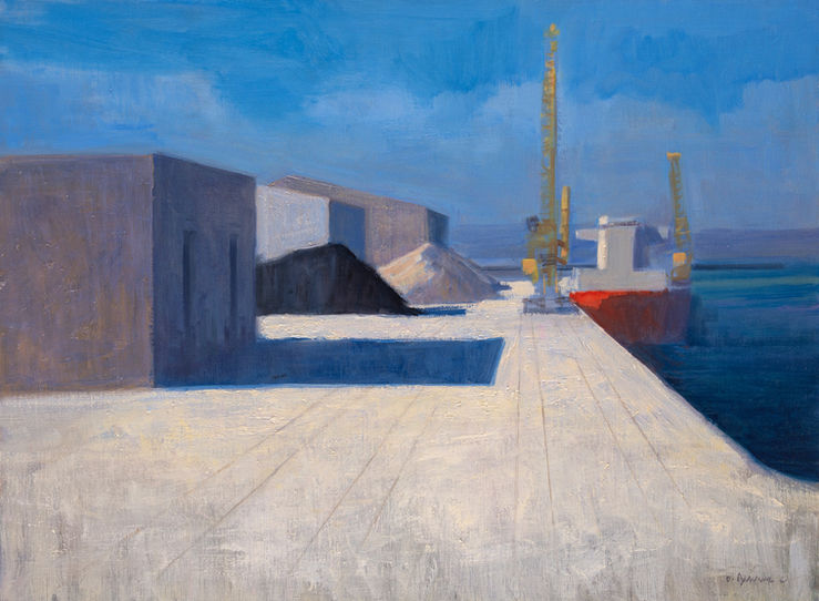 Le secret des docks, huile sur toile, 73x54cm, 2022