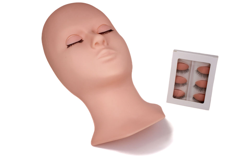 lash practice doll head for eyelash extension training