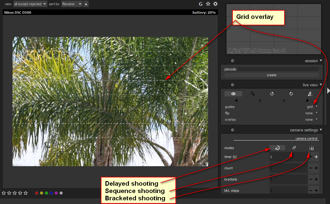 how to show before and after in darktable 2.0