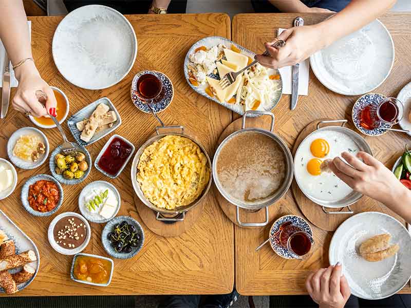 Arranged Food and Objects