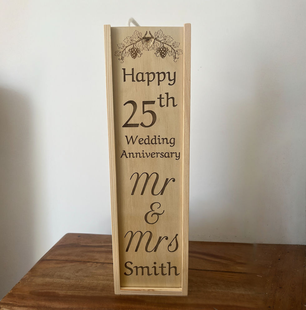 wedding anniversary wine box
