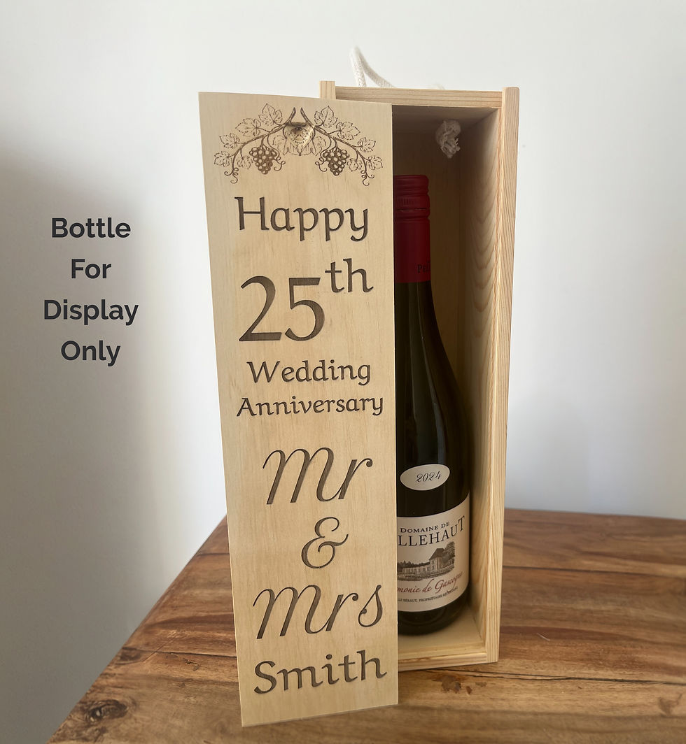 wedding anniversary wine box