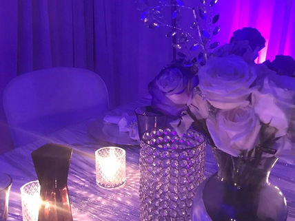 A table setup for a Bat Mitzvah by Nosaj Events & Interior Design.