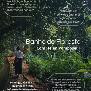 A terapeuta Helen Pomposelli convida você para tomar um banho de floresta e se encontrar no seu bem-estar natural. “A floresta nos convida a apurar os sentidos, abrir o coração e se ouvir".