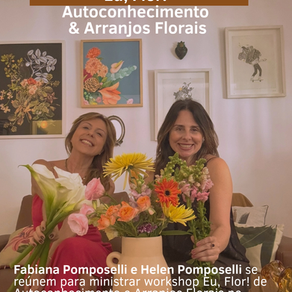No dia 05 de setembro, sábado, das 9h30 às 12h30, na Casa Horto, te convido para três horas só suas no Eu, Flor: uma experiência imersiva de autoconhecimento com arranjos florais guiada pelas irmãs Fabiana Pomposelli e Helen Pomposelli.