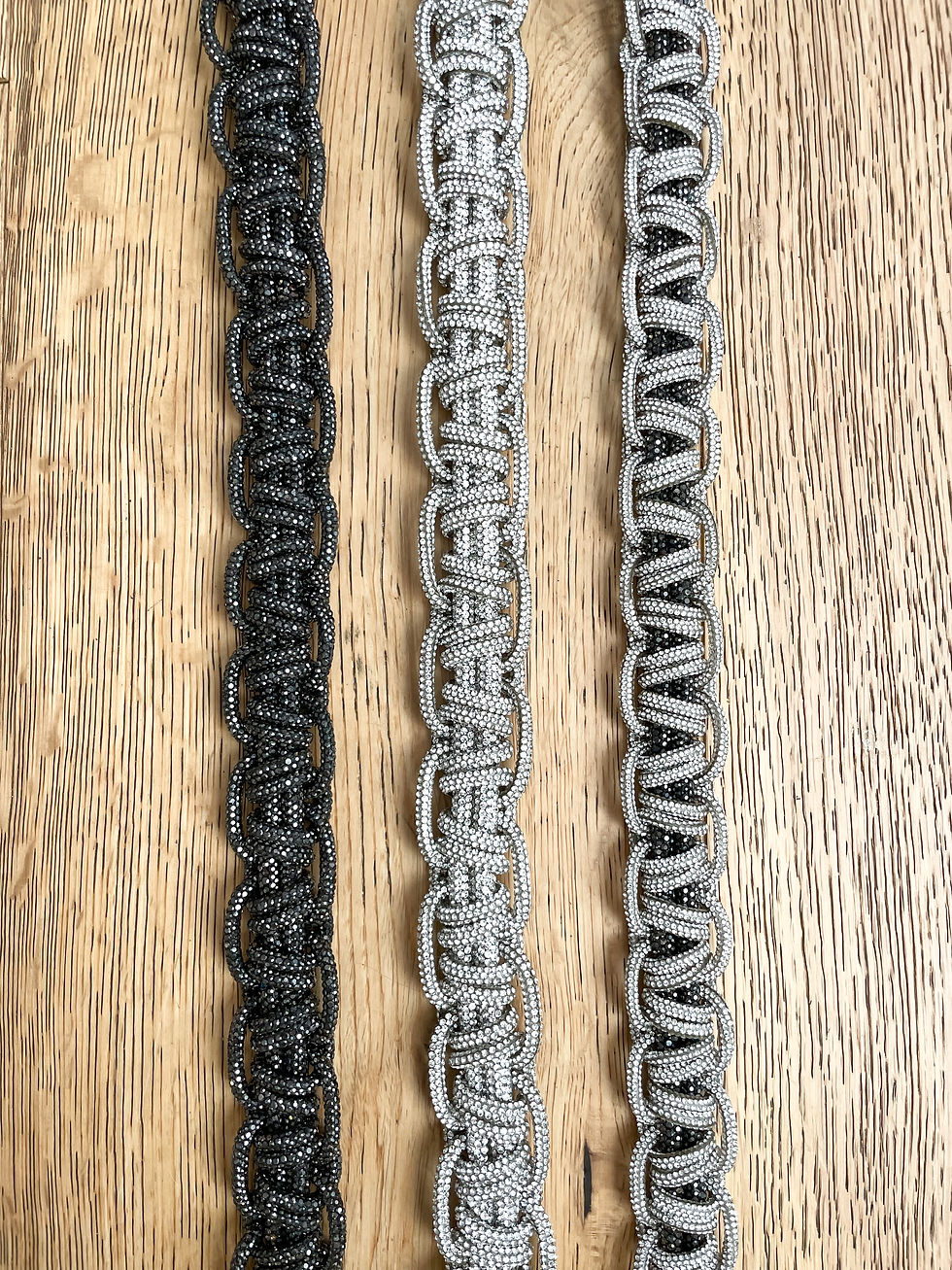 Thumbnail: he blended crossbody - link weave - gunmetal / crystal