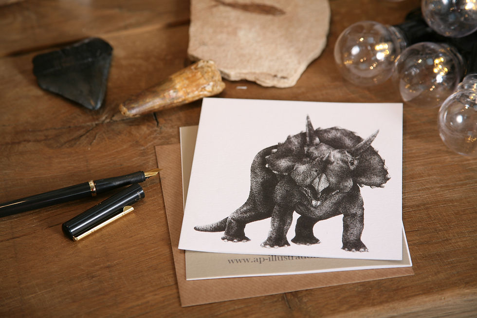 Thumbnail: Triceratops Greetings Card