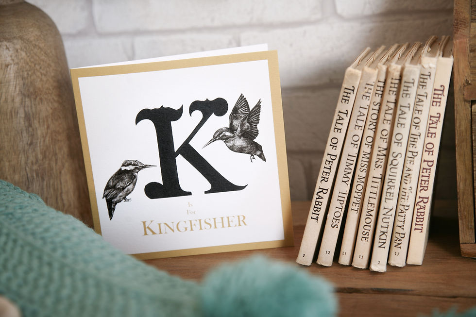 Thumbnail: K is for Kingfisher Greetings Card