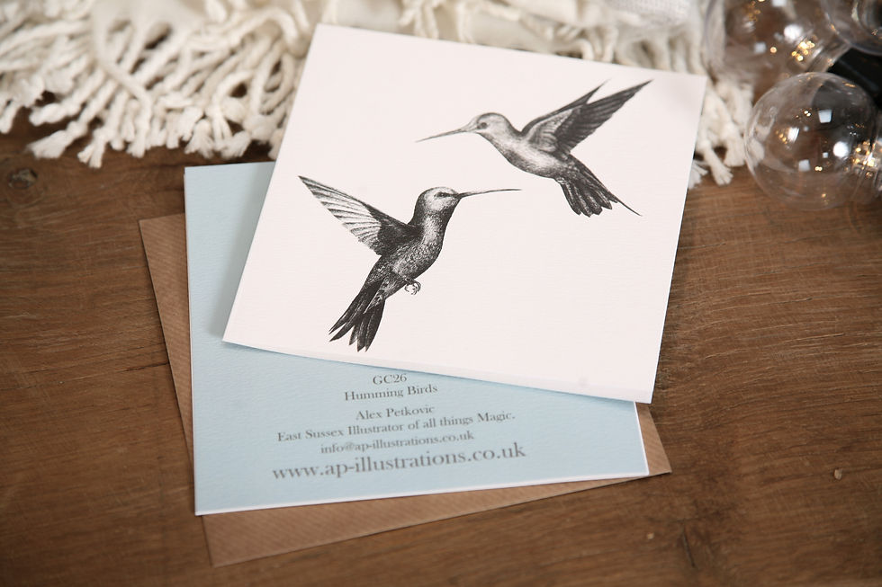 Thumbnail: Humming Birds Greetings Card