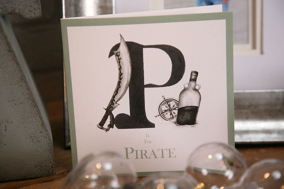 Thumbnail: P is for Pirate Greetings Card