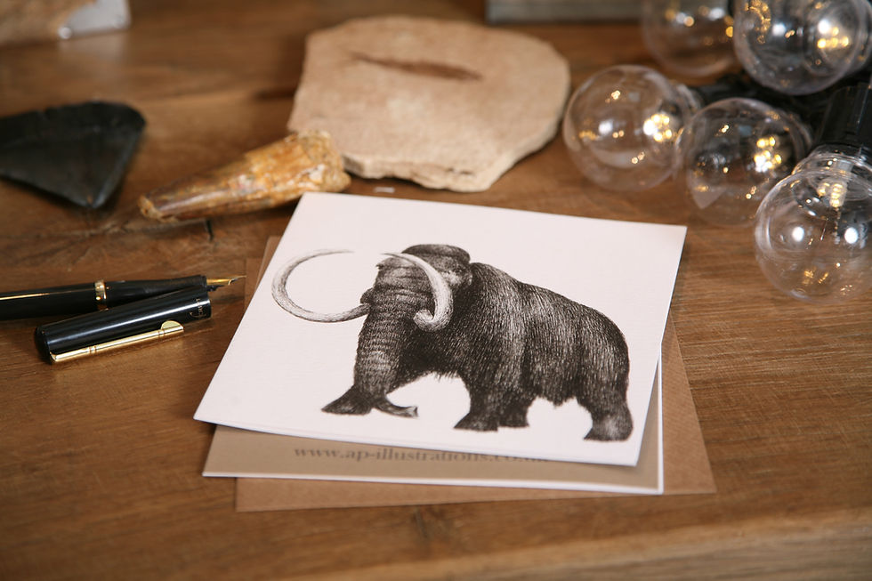 Thumbnail: Wooly Mammouth Greetings card