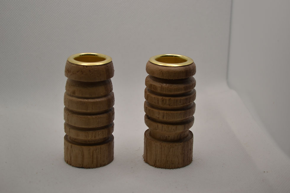 Beehive Shabbos Candle Holders
