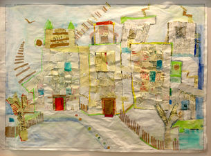 collage art with correspondence from the past, the art of letter writing