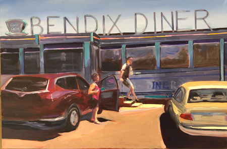 24x36" acrylic painting of the Bendix Diner in New Jersey