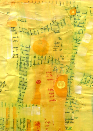 collage art with correspondence from the past