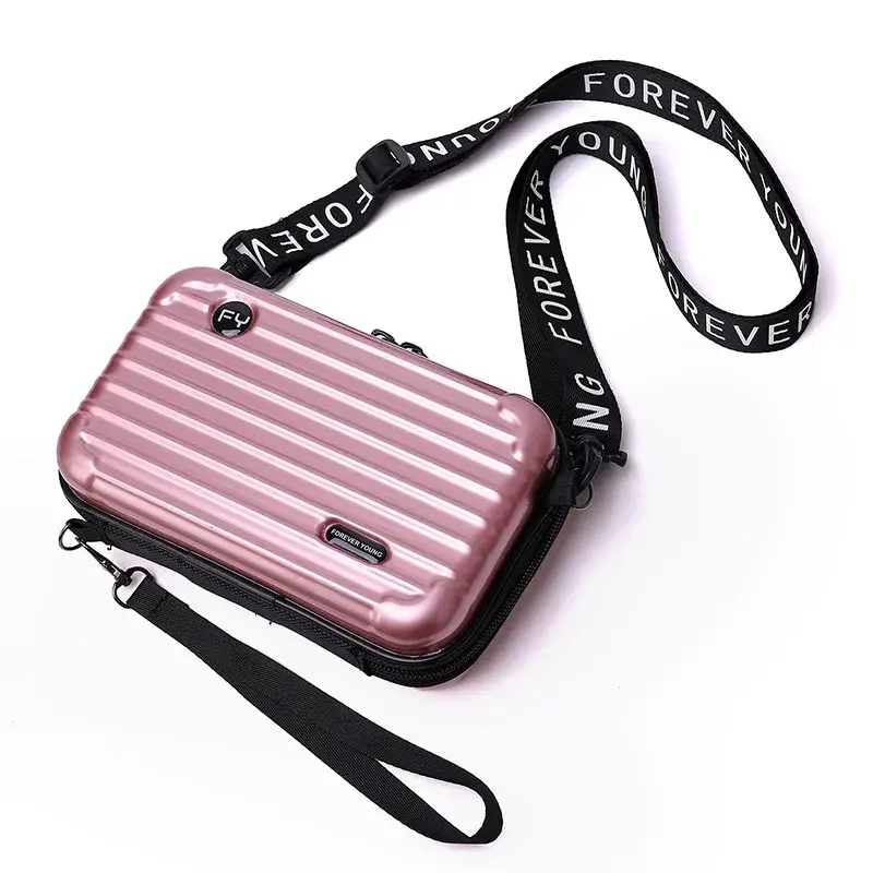 Thumbnail: New Hard Shell Makeup Bag Girl Portable Storage Bag PC Women Small Shoulder Cros