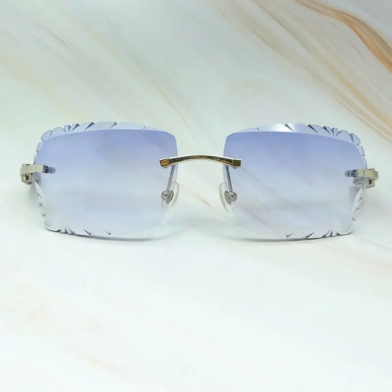 Thumbnail: Buffalo Horn Sunglasses Men Diamond Stylish Luxury Designer Carter Sun Glasses W