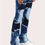 Thumbnail: Raw Trim Men's Casual Skinny Flare Leg Jeans, Chic Street Style Denim Pants