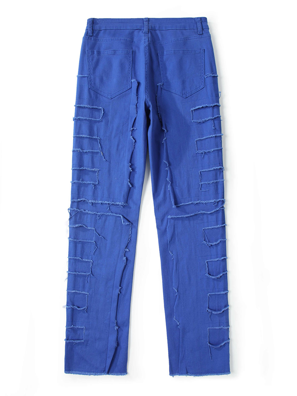 Thumbnail: Men's Fashion Slim-Fit Jeans - Elastic Waistband, Creative Tassel Decoration, St