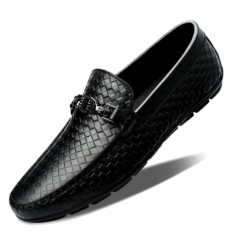 Thumbnail: Luxury Brand Loafers Overfoot Fashion Leather Casual Shoes Men Comfortable Adult