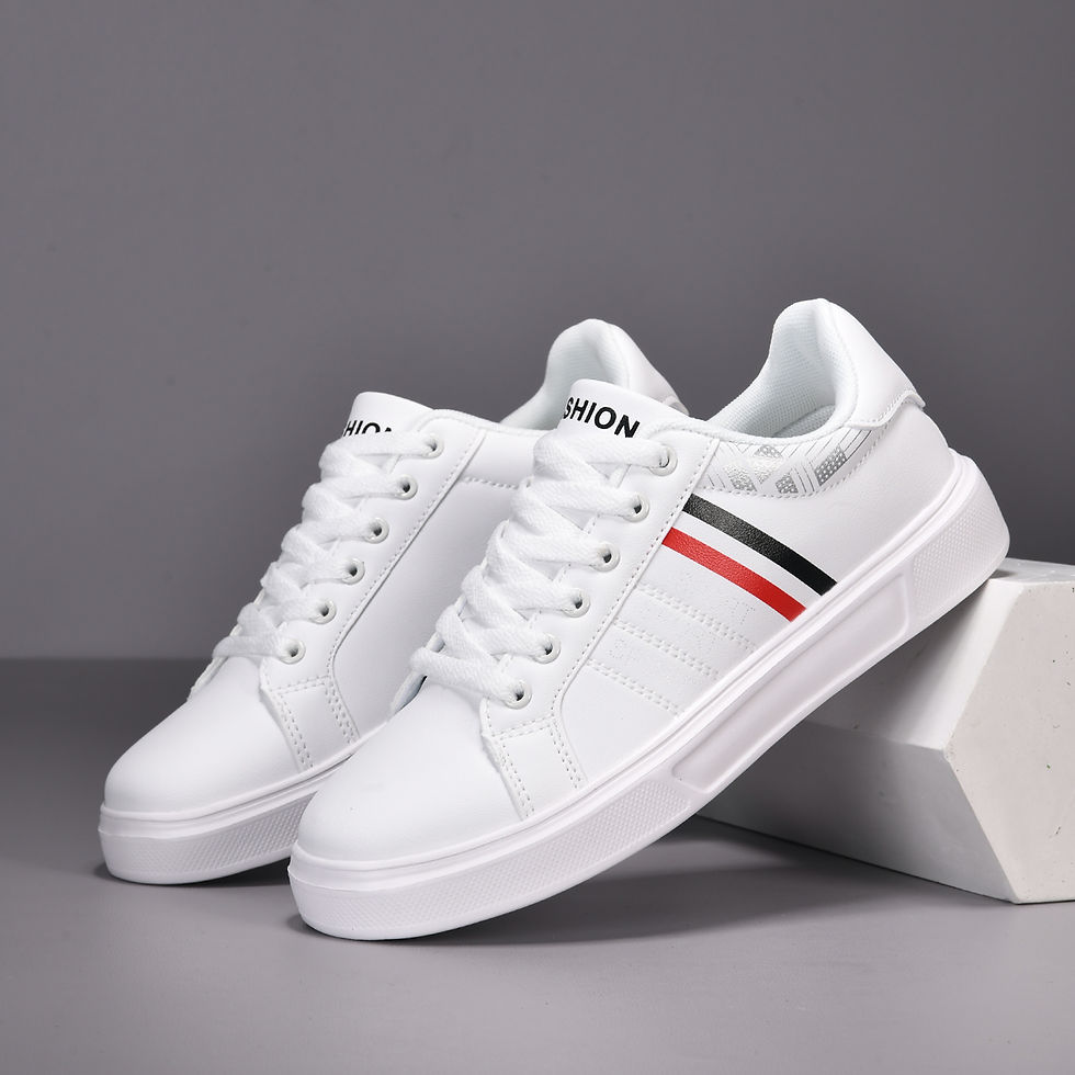 Thumbnail: White Sneakers for Men Korean Style High Quality Couple Fashion Casual Lace Up R