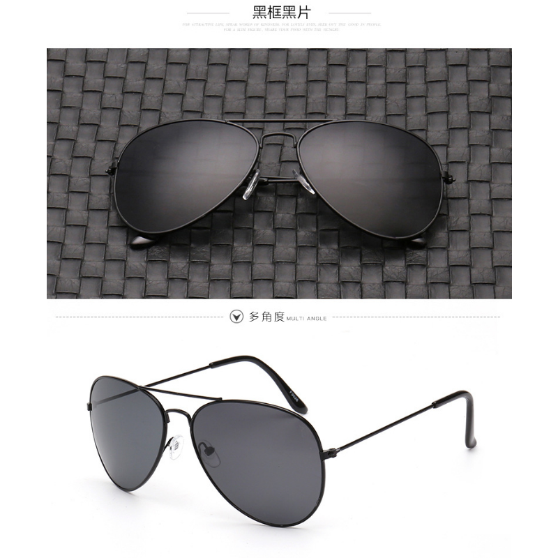 Thumbnail: New Vintage Brand Double Bridge Aviation Sunglasse Female Male Alloy Frame Polit
