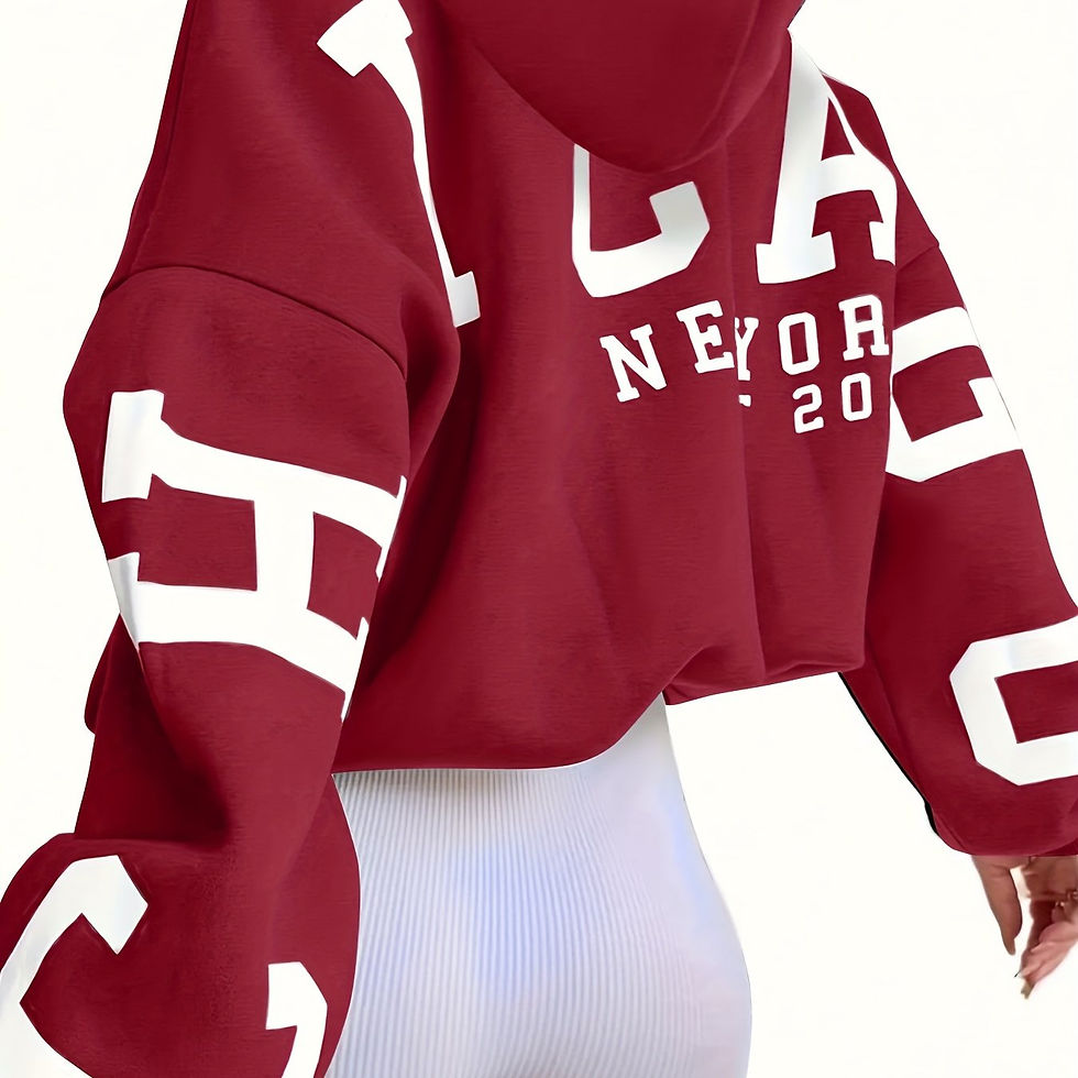 Thumbnail: Letter Print Hoodie, Casual Drop Shoulder Long Sleeve Hoodies Sweatshirt, Women'