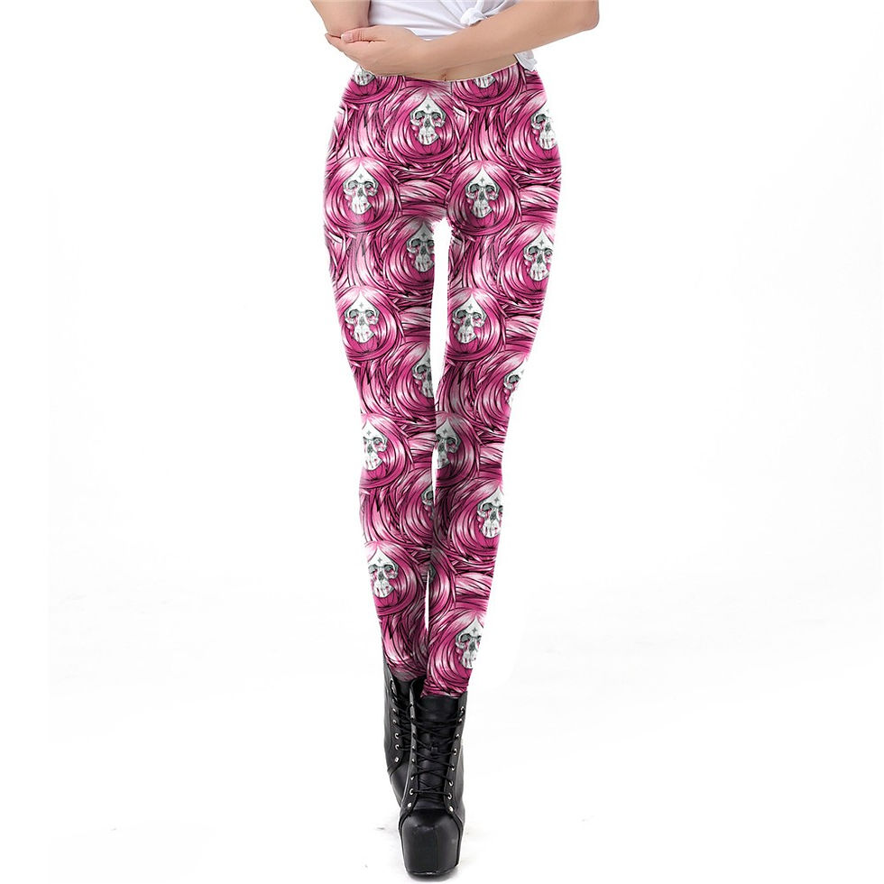 Thumbnail: [You're My Secret] Brand Hot Sale Leggings Gothic Skull Punk Women Legging Retro