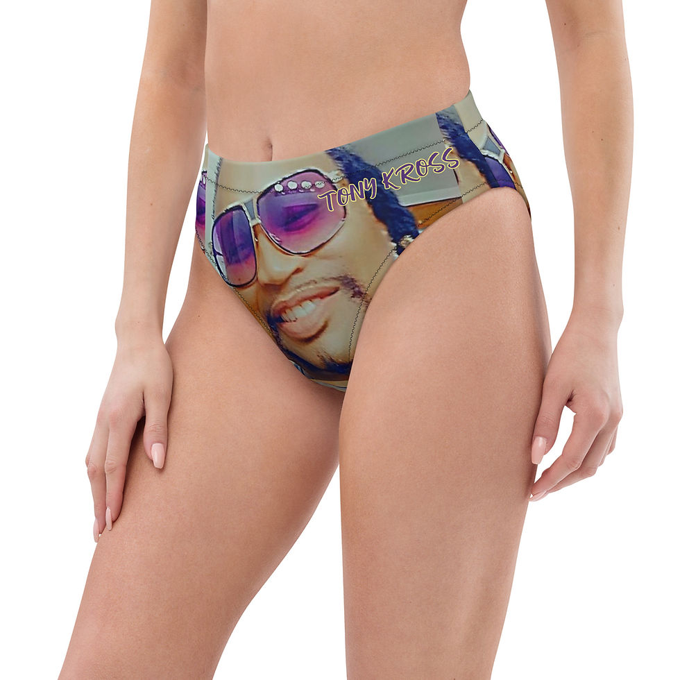 Thumbnail: Recycled high-waisted bikini bottom