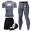 Thumbnail: Men Compression Set MMA Long or Short Sleeve T-shirt Men's Tight Pants Fitness B
