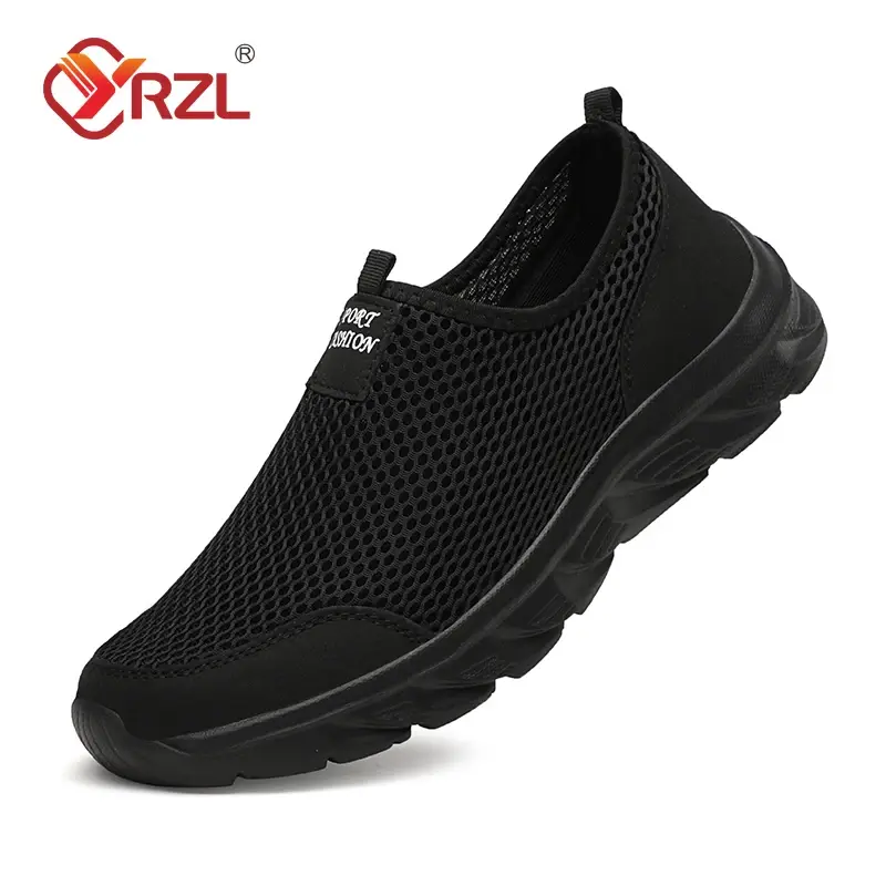 YRZL Sneakers Men Summer Casual Shoes Men Mesh Breathable Outdoor Non Slip Sport