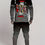 Thumbnail: Men's Casual Hoodie And Sweatpants Set - Poker King Print, Long Sleeves, Polyest