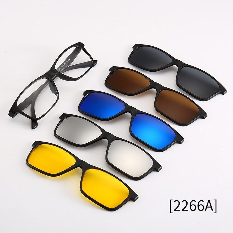 Thumbnail: 6 In 1 Custom Men Women Polarized Optical Magnetic Sunglasse Magnet Clip on Sung
